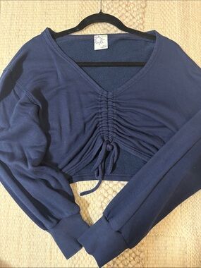 Offline by aerie stretch flex terry cinched front crewneck